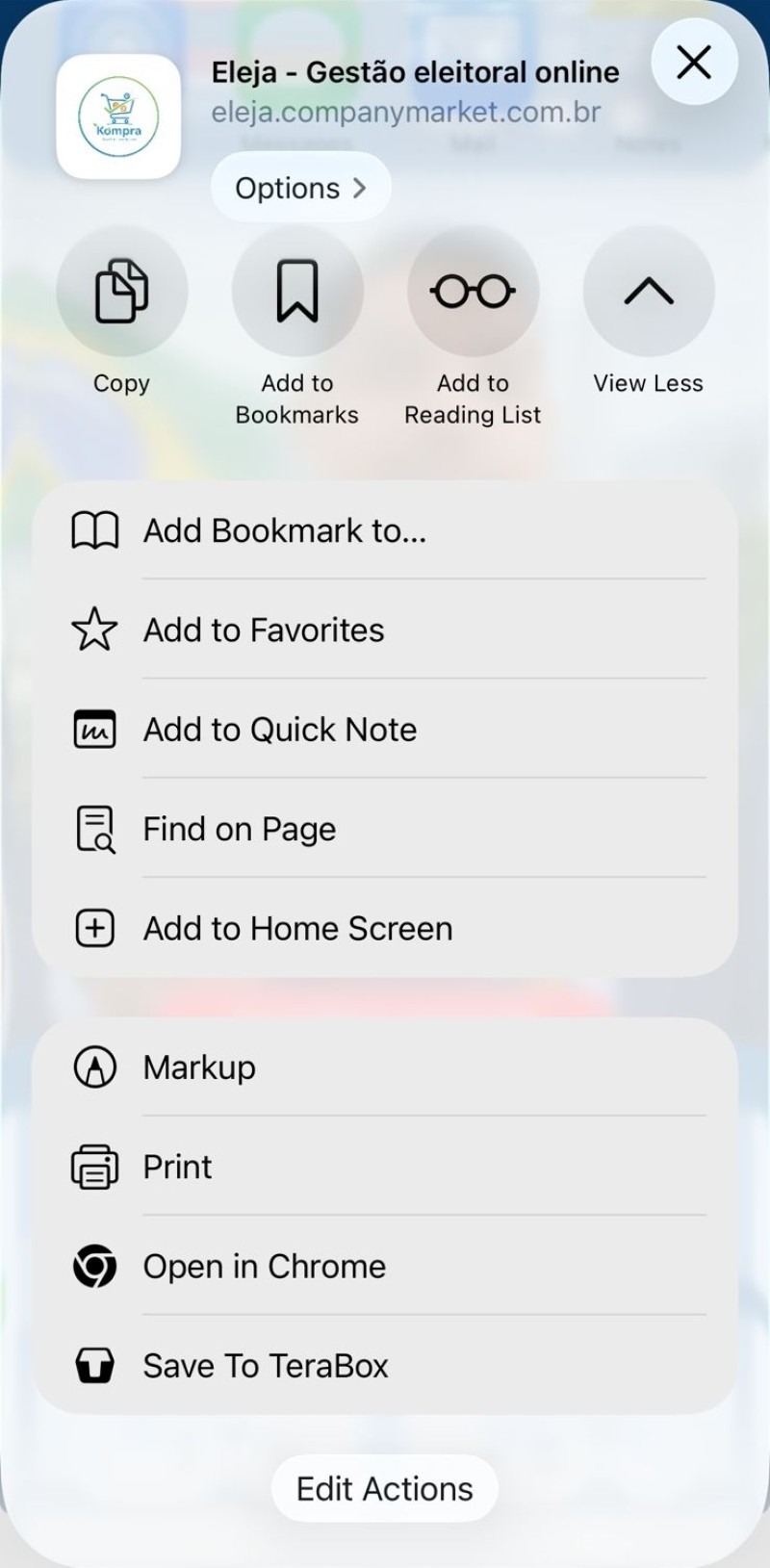 Imagem ilustrativa do passo 4 para instalação no iOS
